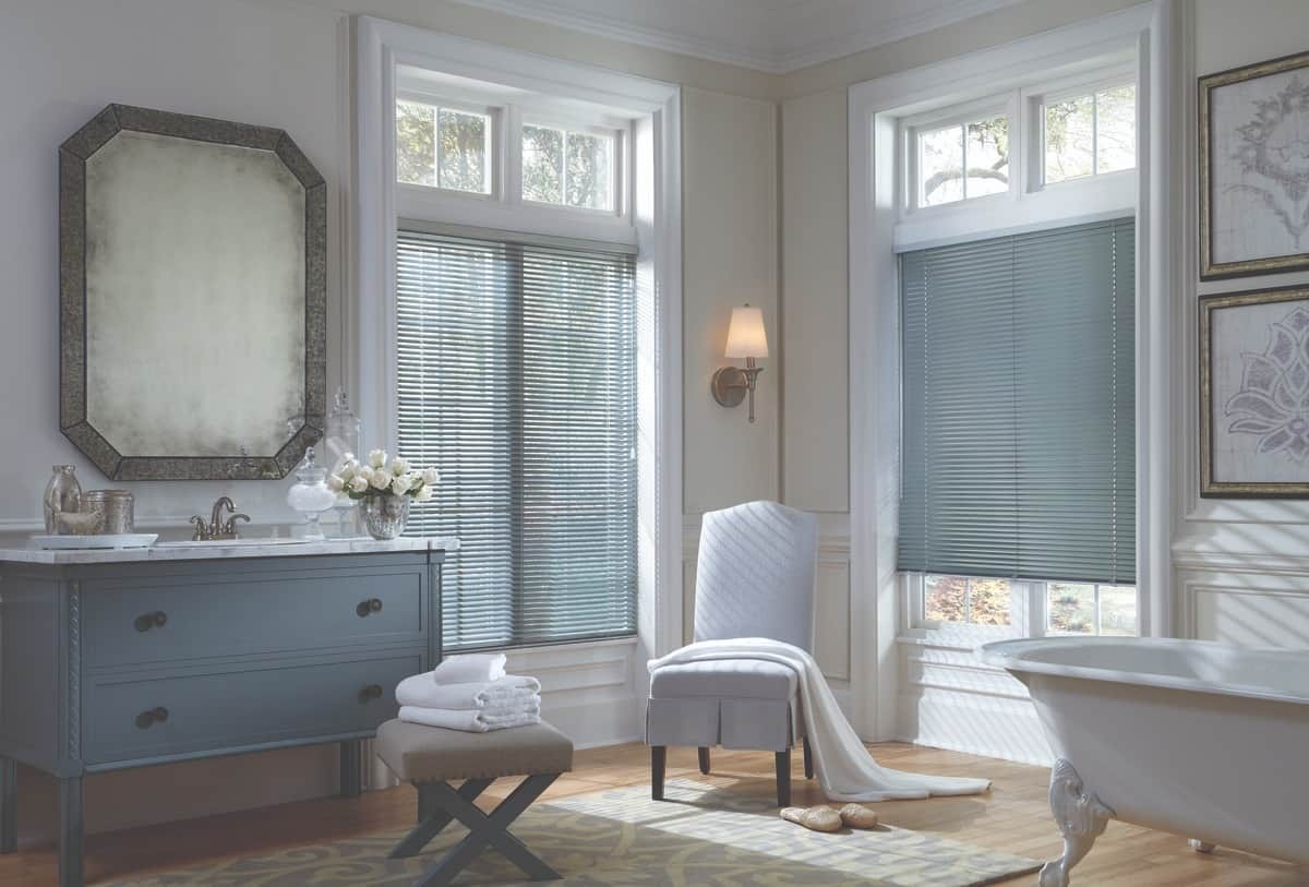 Custom Bathroom Window Treatments for Homes near Somerset, New Jersey (NJ) such as Custom Metal Blinds