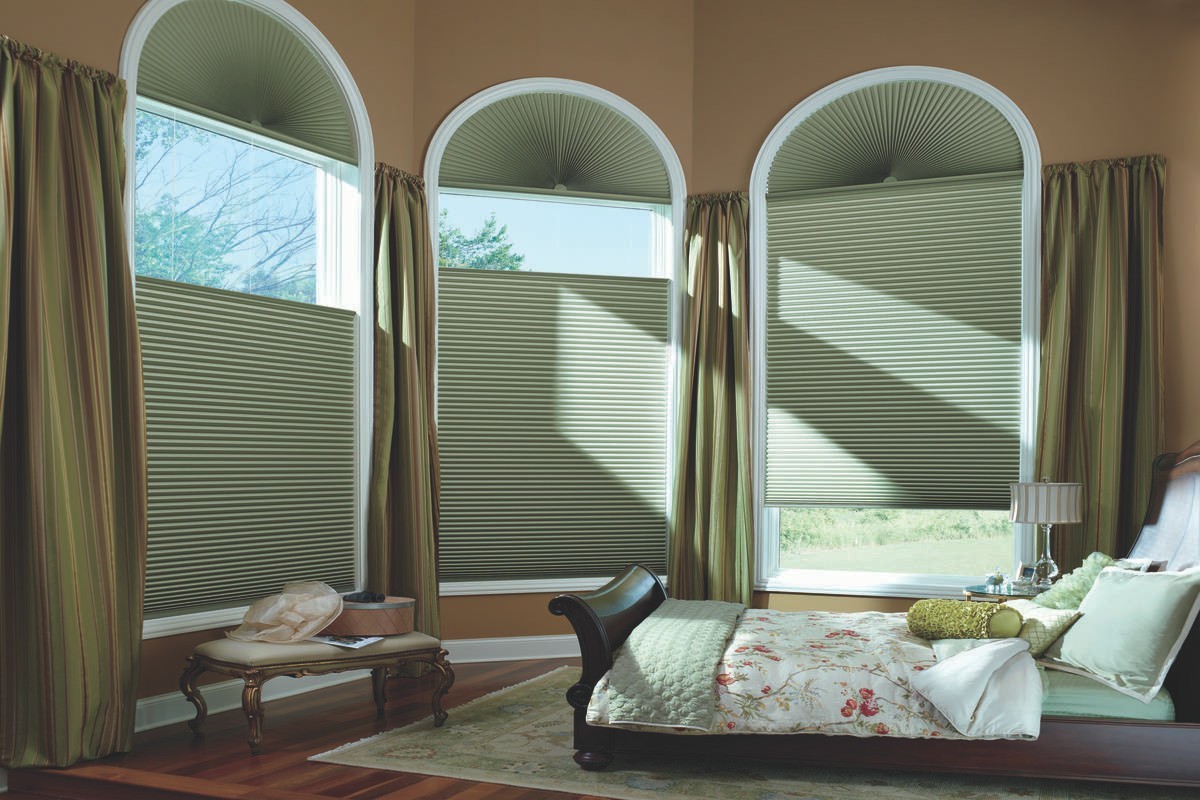 Duette Honeycomb Shades near Princeton, New Jersey (NJ) and other custom arched window treatments