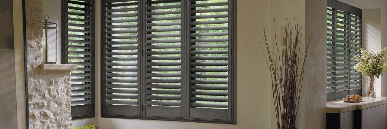 Hunter Douglas Heritance® Hardwood Shutters Awnings Exterior Window Vinyl Timeless Princeton and Hillsborough, New Jersey (NJ)